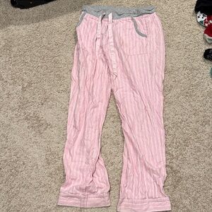 Pink Striped Pajama Pants